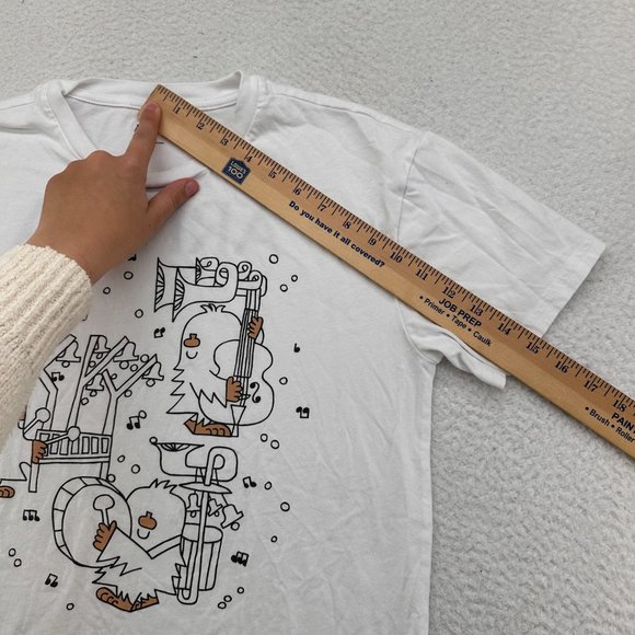 Aritzia | Women's Short Sleeve White Graphic Tee Band Instruments Size Small - Picture 7 of 11